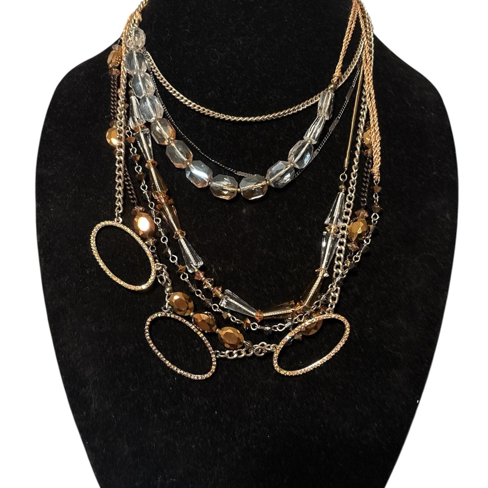 NWT CAPWELL + CO  Gold and Silver Multi-Layer Necklace